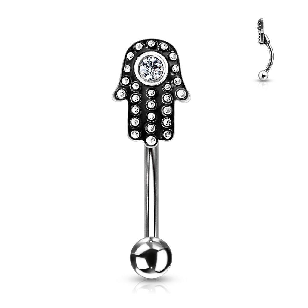 Hamsa Curve 16G-My Body Piercing Jewellery