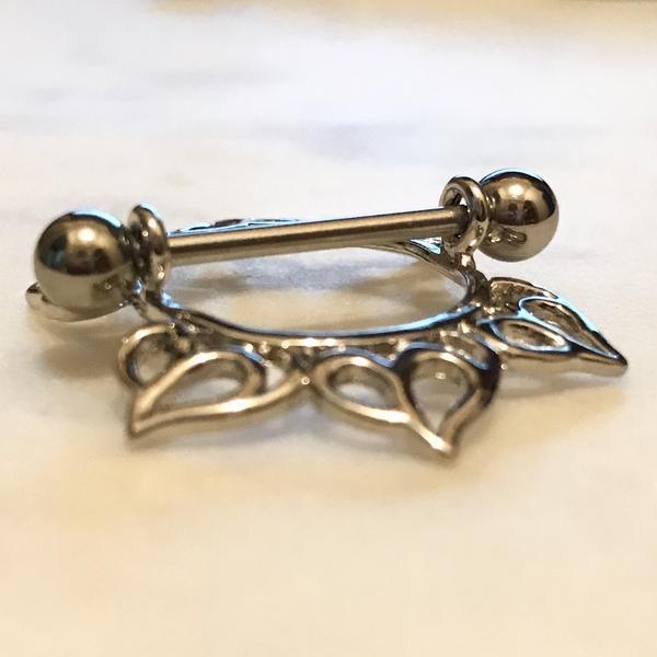 Hearts Nipple Shield 14G (Single)-My Body Piercing Jewellery