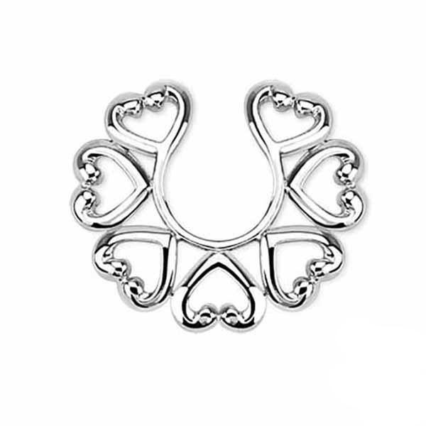 Hearts Non-Piercing Nipple Shield (Single)-My Body Piercing Jewellery