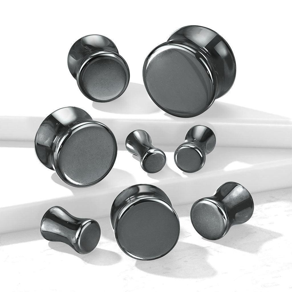 Hematite Plug 4mm-16mm-My Body Piercing Jewellery