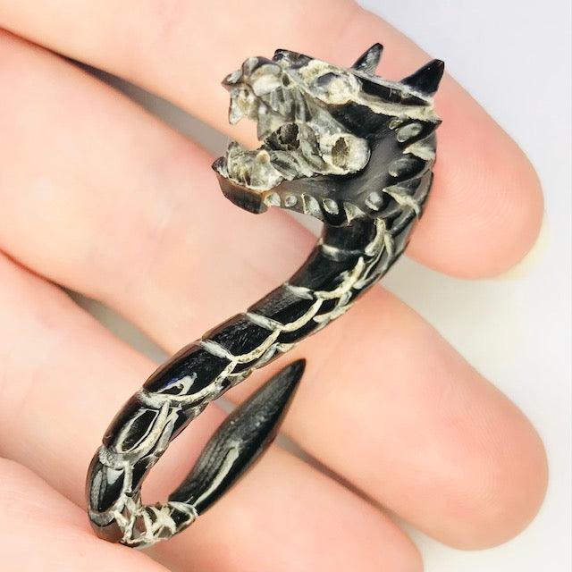 Horn Dragon Hanger 0G 00G Pair - My Body Piercing Jewellery
