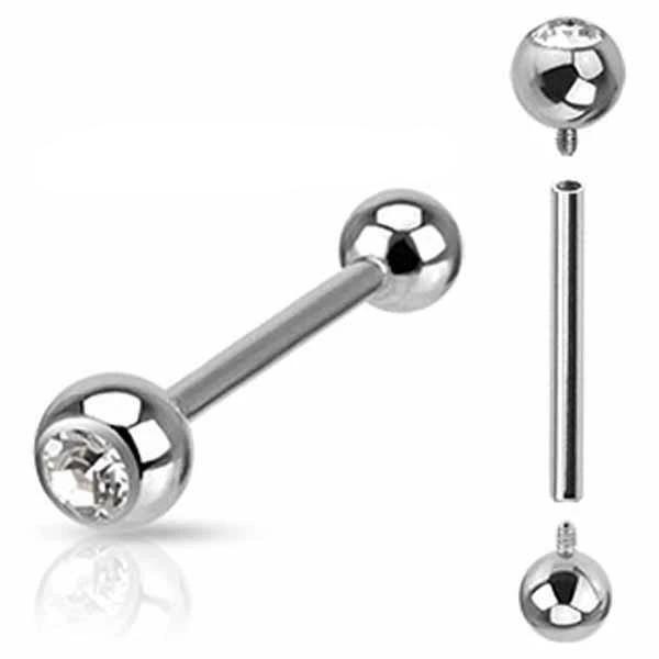 I.T. Gem Barbell 16G 14G-My Body Piercing Jewellery
