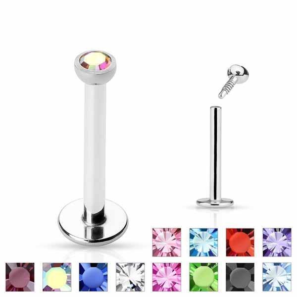 I.T. Gem Labret 18G 16G-My Body Piercing Jewellery