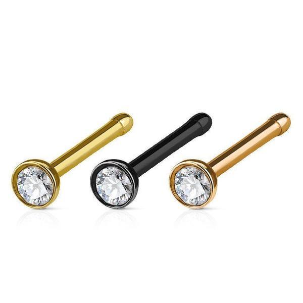 IP Gem Nose Bone 18G 20G-My Body Piercing Jewellery