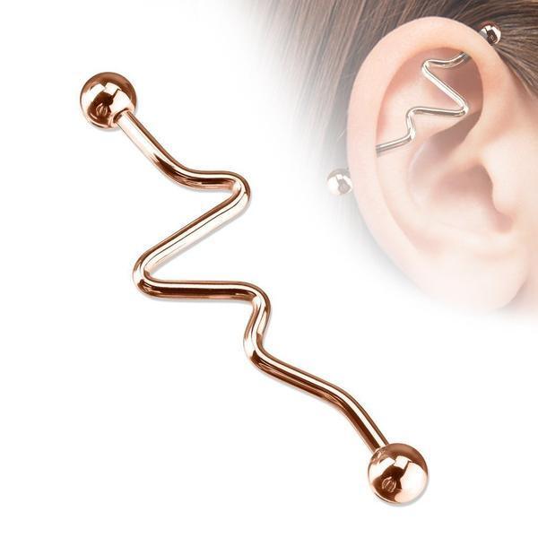IP Zig Zag Industrial 14G 38mm-My Body Piercing Jewellery