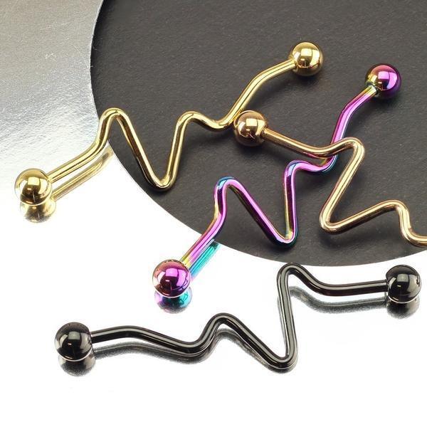 IP Zig Zag Industrial 14G 38mm-My Body Piercing Jewellery