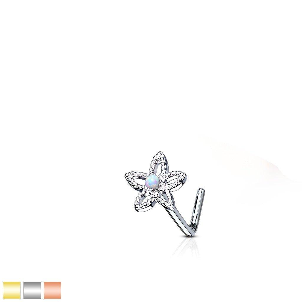 Large Flower Nose L Bend 20G-My Body Piercing Jewellery