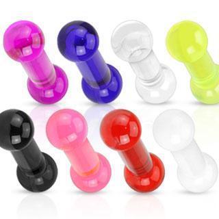 Large Gauge Acrylic Barbell 10G-00G-My Body Piercing Jewellery