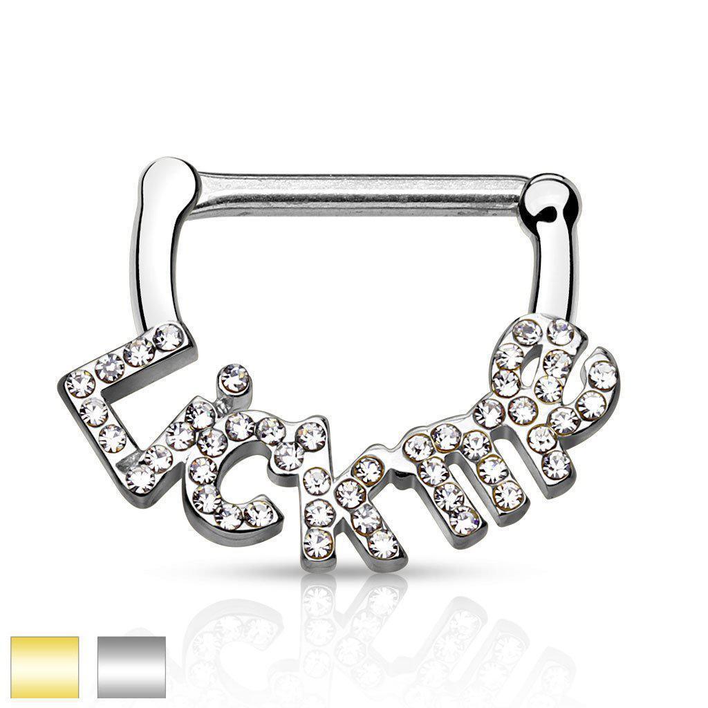 LICK ME Nipple Clicker 14G-My Body Piercing Jewellery