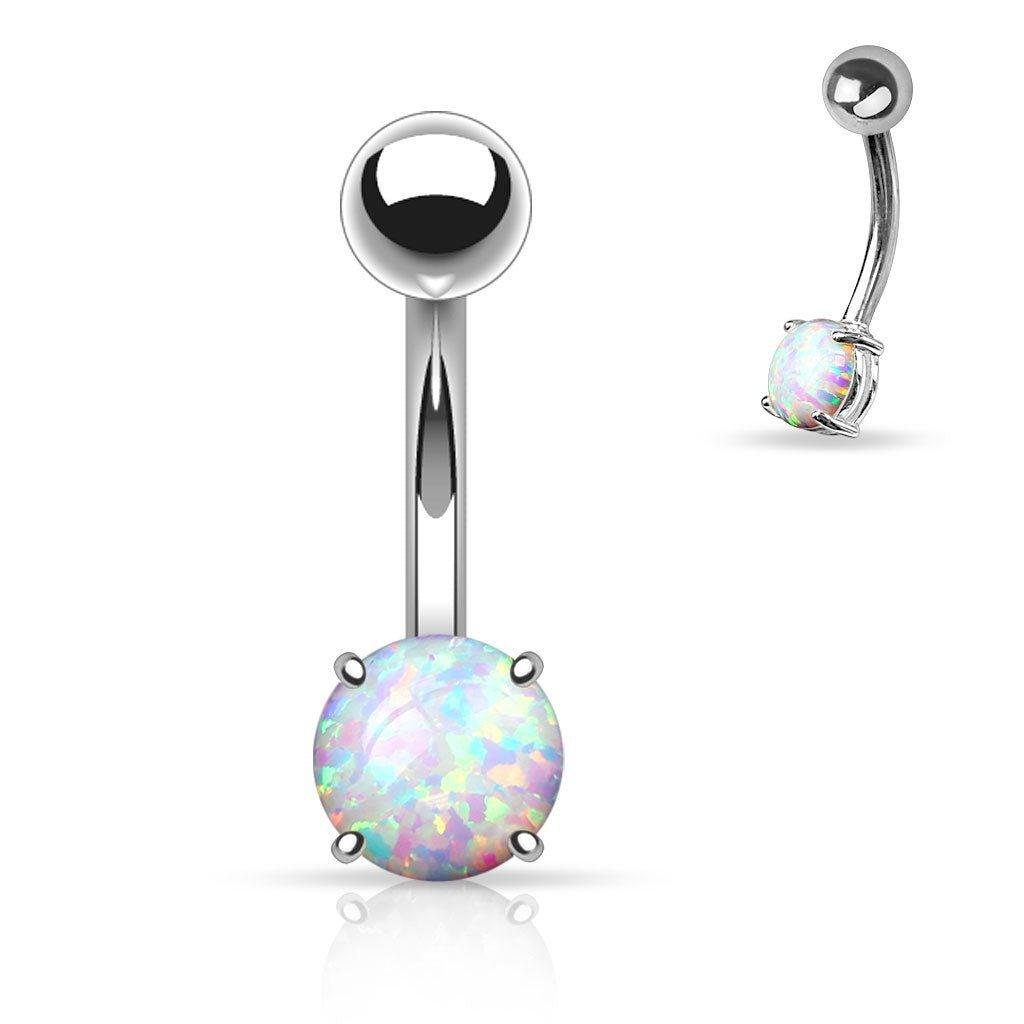 Opal Belly Bar 14G-My Body Piercing Jewellery