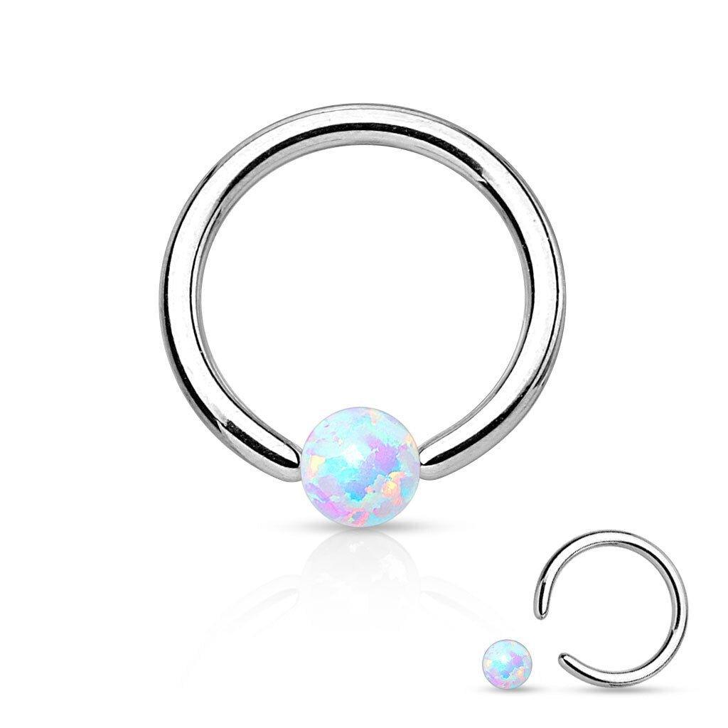 Opal Captive Ring 16G-My Body Piercing Jewellery
