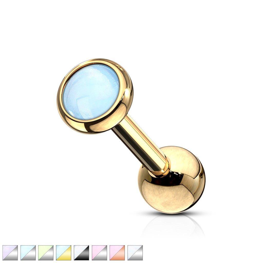 Opalescent Cartilage Bar 16G-My Body Piercing Jewellery