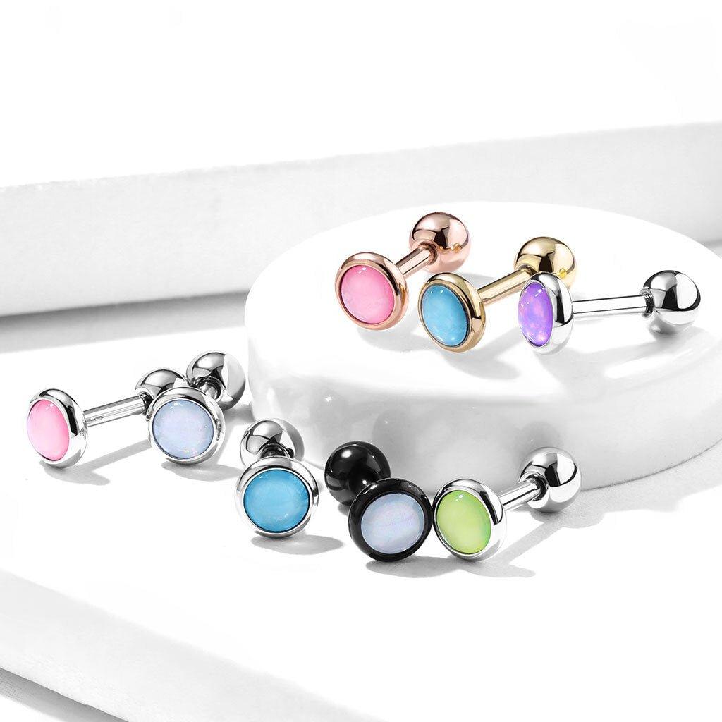 Opalescent Cartilage Bar 16G-My Body Piercing Jewellery