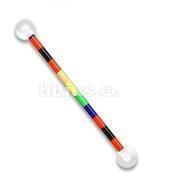 Pattern Print Industrial Bar 14G 38mm-My Body Piercing Jewellery