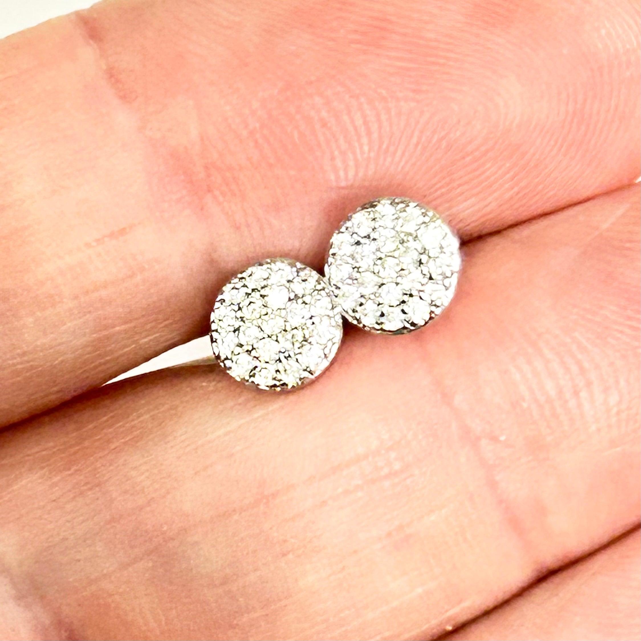 Paved Circle Earrings Pair - My Body Piercing Jewellery