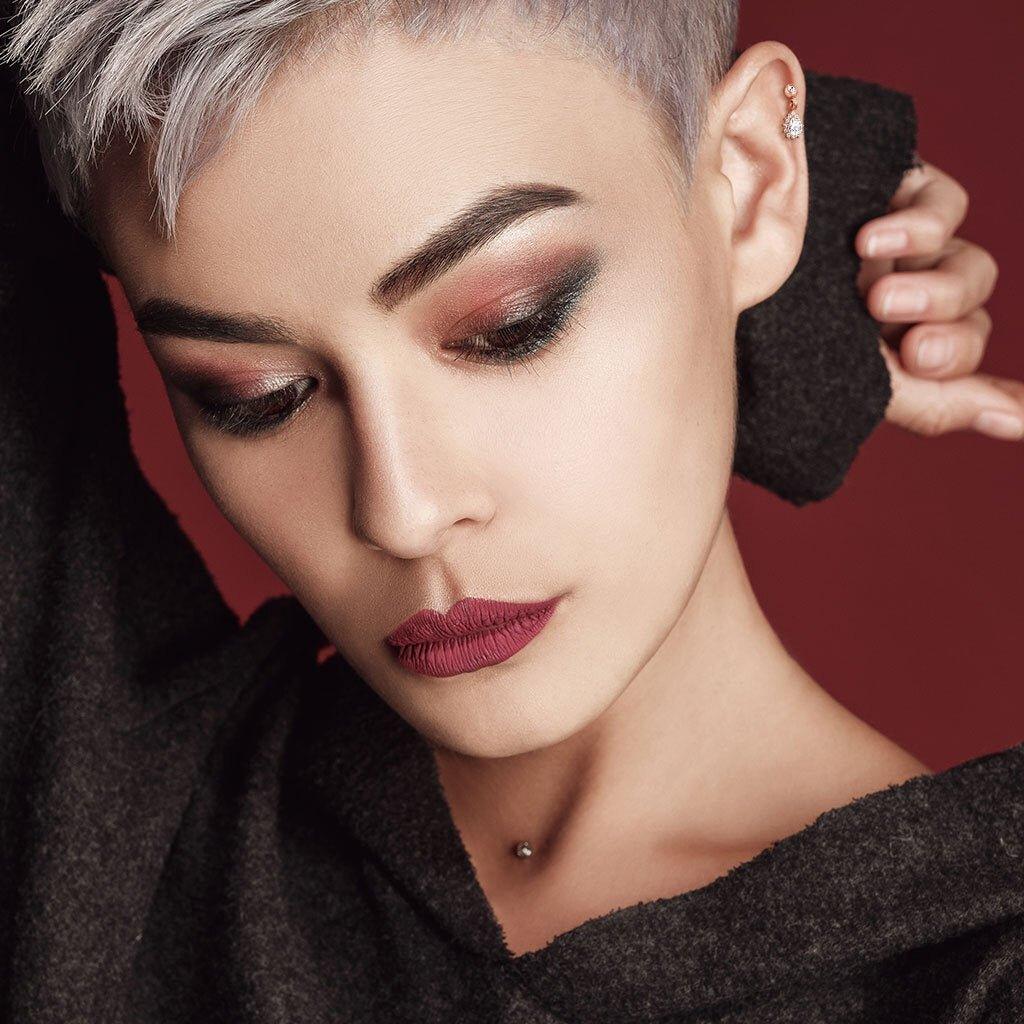 Paved Teardrop Dangle Cartilage Bar 16G-My Body Piercing Jewellery