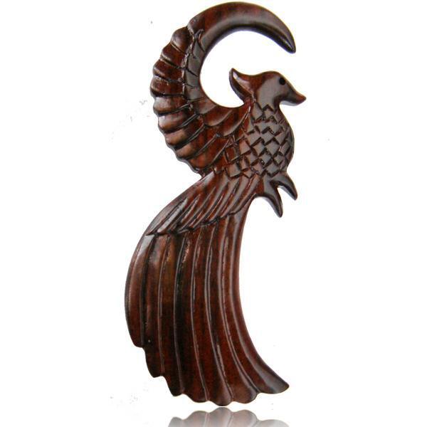 Pheasant Wood Hanger PAIR-My Body Piercing Jewellery