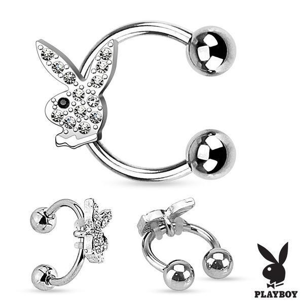 Playboy Bunny Horseshoe 16G-My Body Piercing Jewellery