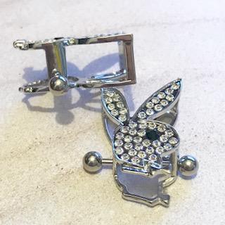 PLAYBOY Paved Nipple Shield PAIR 14G-My Body Piercing Jewellery