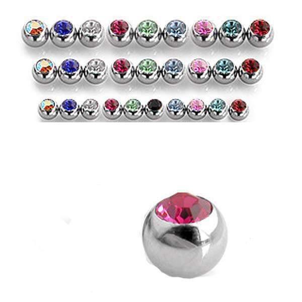 Press Fit Gem Ball 16G 14G-My Body Piercing Jewellery