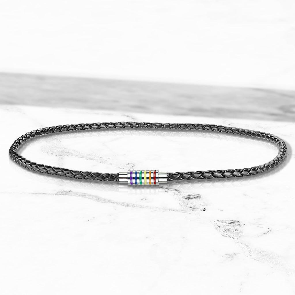 Pride Leather Necklace-My Body Piercing Jewellery