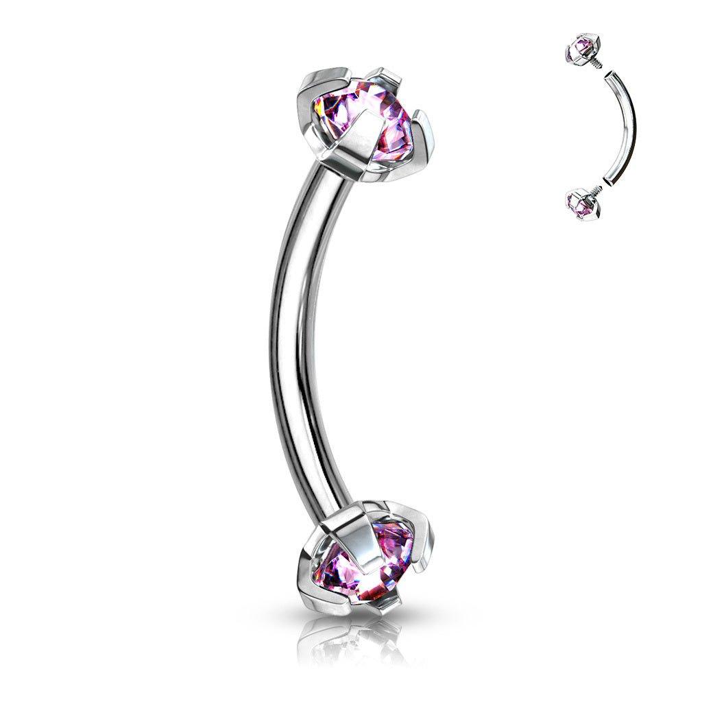 Prong Gem I.T. Curve 16G-My Body Piercing Jewellery