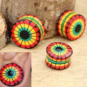 Rasta Wood Saddle Fit Plug PAIR 6mm-25mm-My Body Piercing Jewellery