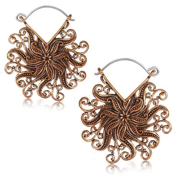 Rose Gold Flower Burst Earring PAIR-My Body Piercing Jewellery