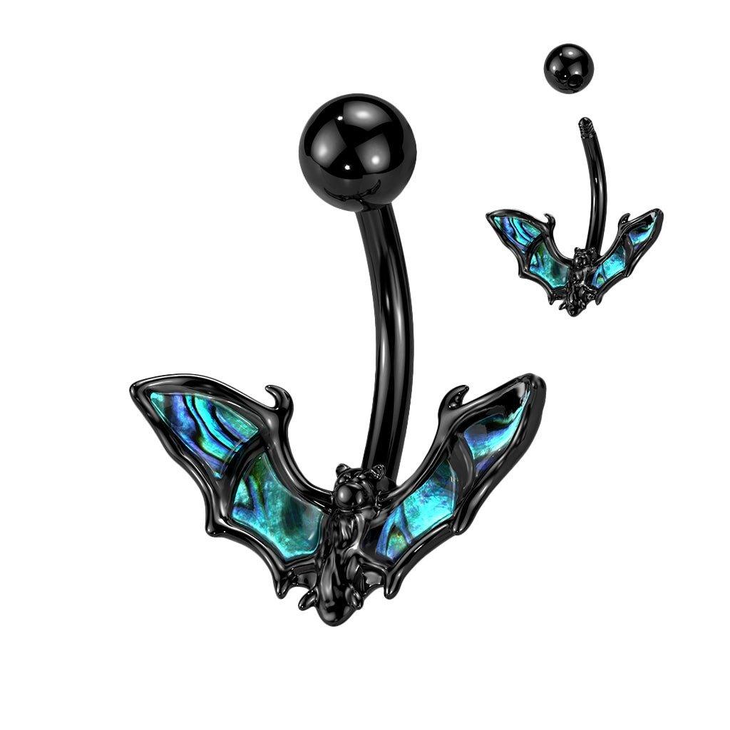 Body Jewelry - Shell Bat Belly Bar 14G
