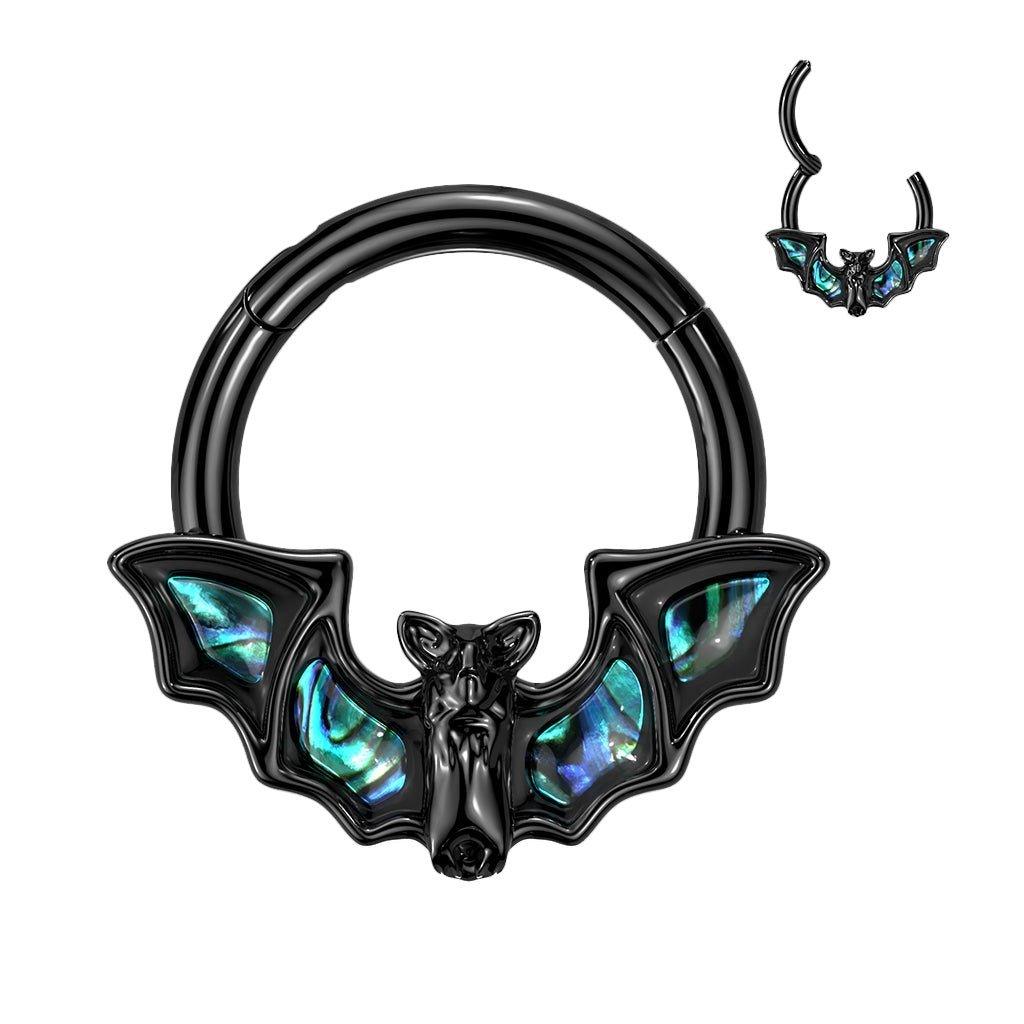 Body Jewelry - Shell Bat Hinged Ring 16G 8mm