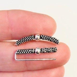 Body Jewelry - Silver Ear Crawler Pair