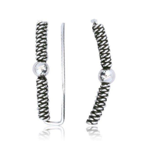 Body Jewelry - Silver Ear Crawler Pair
