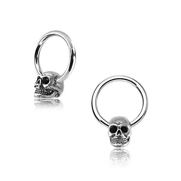 Skull Captive Ring 18G 16G 14G - My Body Piercing Jewellery
