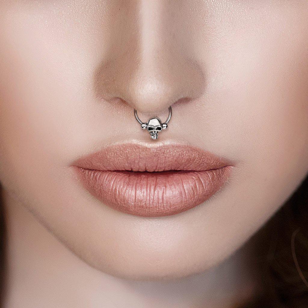 Body Jewelry - Skull Horseshoe 14G 16G