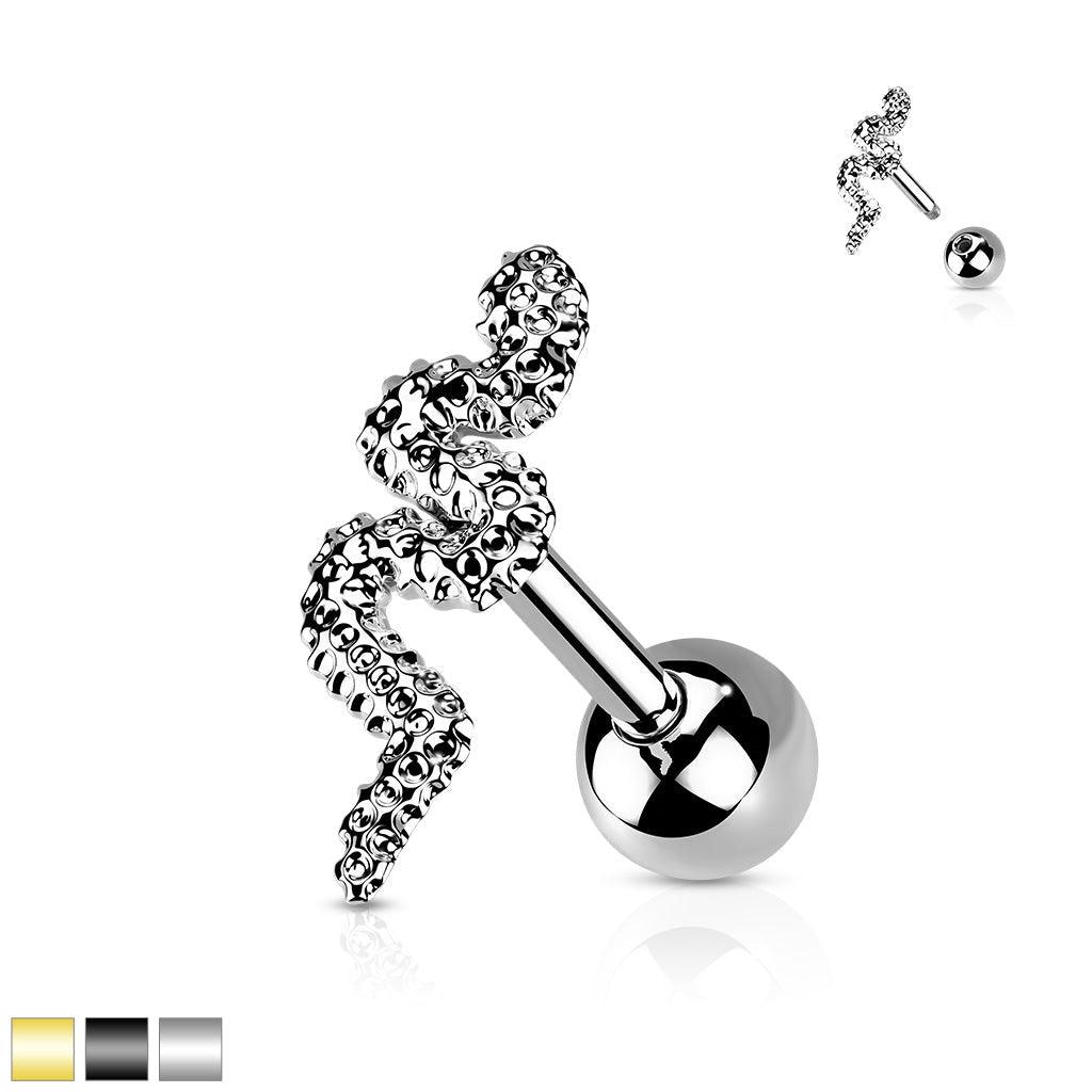 Body Jewelry - Snake Cartilage Bar 16G