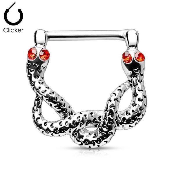 Body Jewelry - Snake Nipple Clicker 14G (Single)