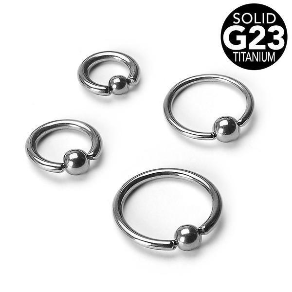Body Jewelry - Titanium Captive Ring 20G 18G 16G 14G
