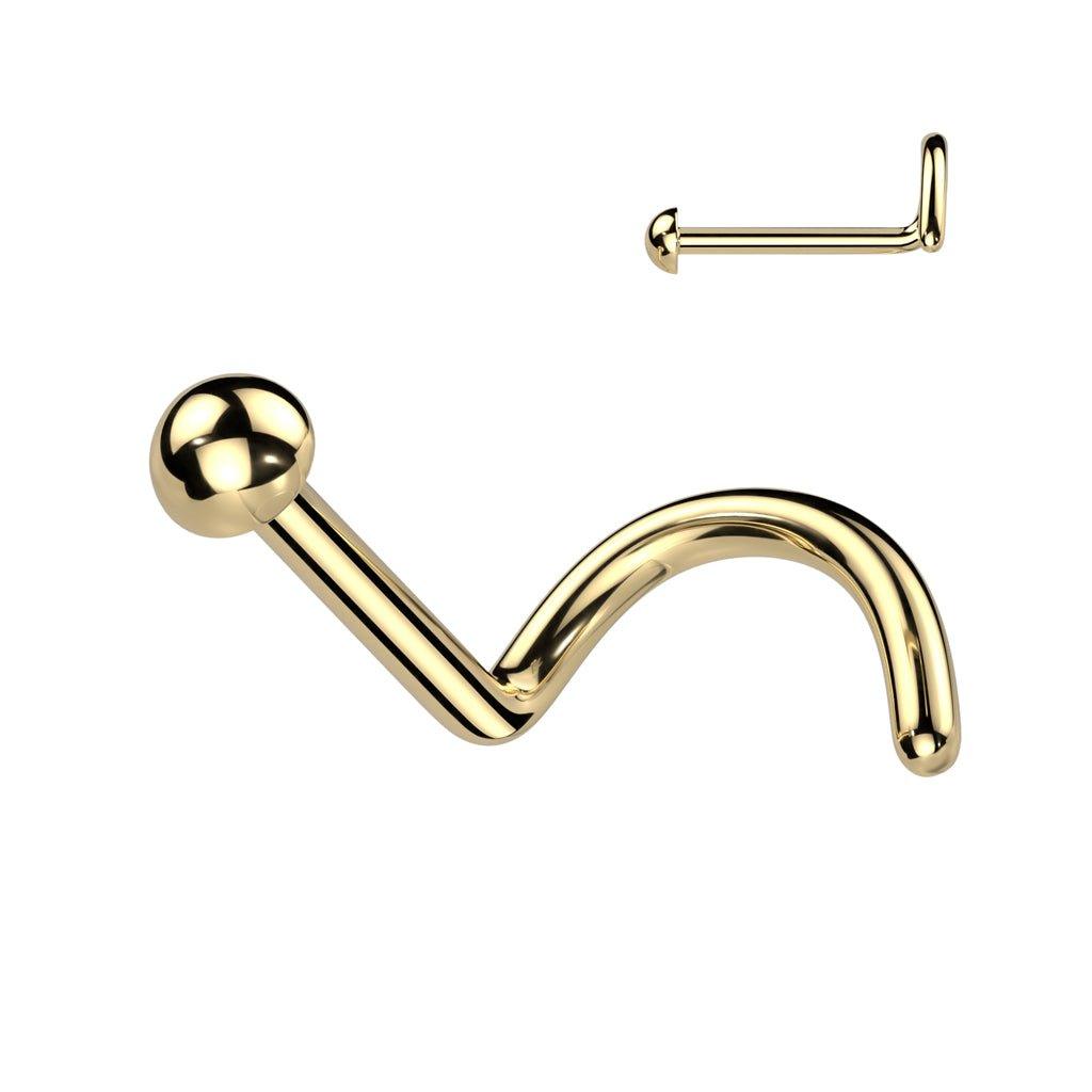 Body Jewelry - Titanium Dome Nose Screw 20G 18G