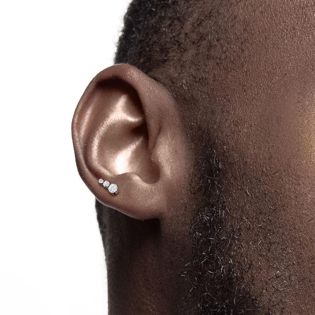 Body Jewelry - Titanium Gem Flow Labret 16G