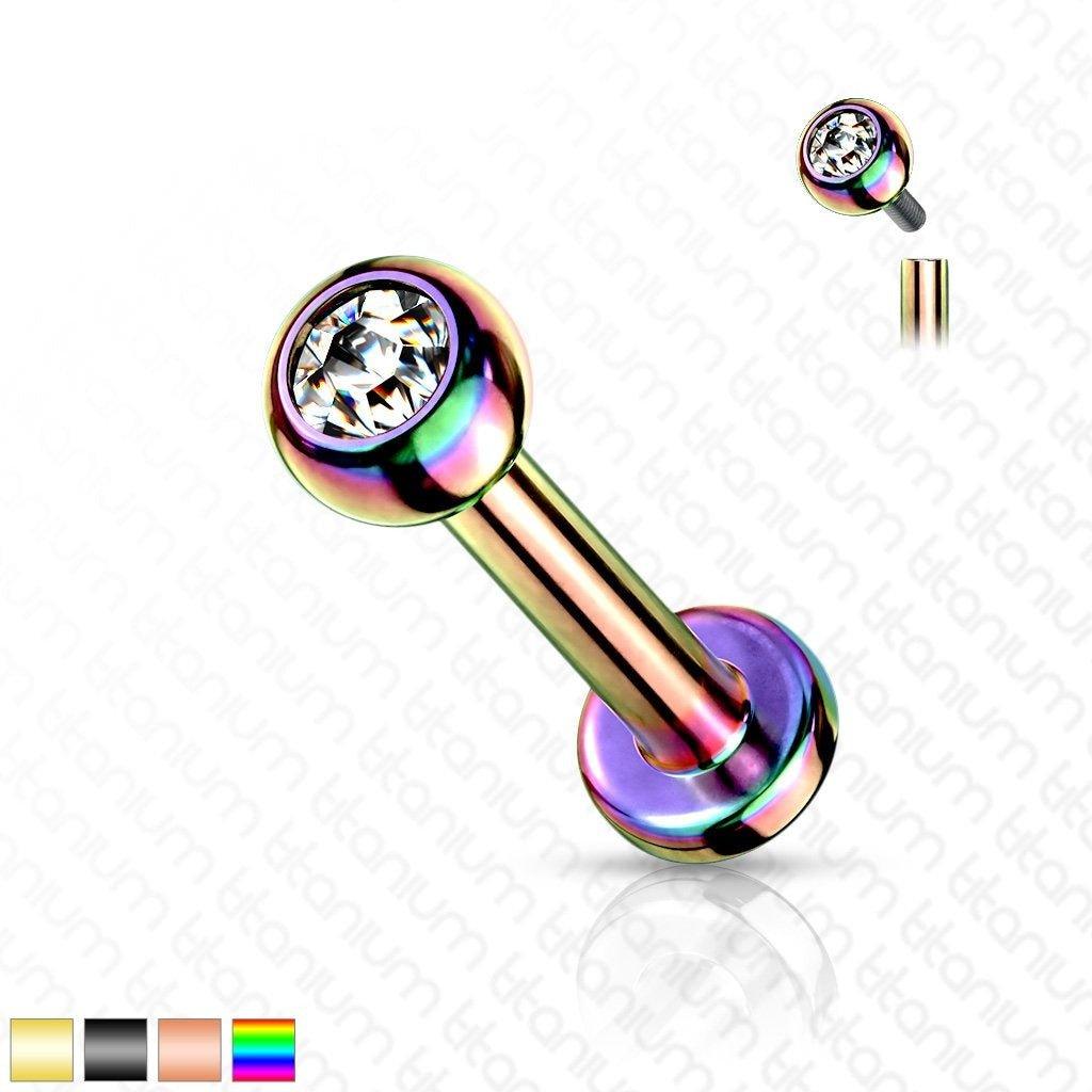 Body Jewelry - Titanium I.T. Gem Labret 16G
