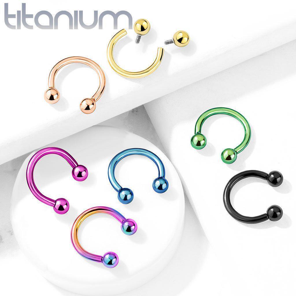 Body Jewelry - Titanium I.T. Horseshoe 16G