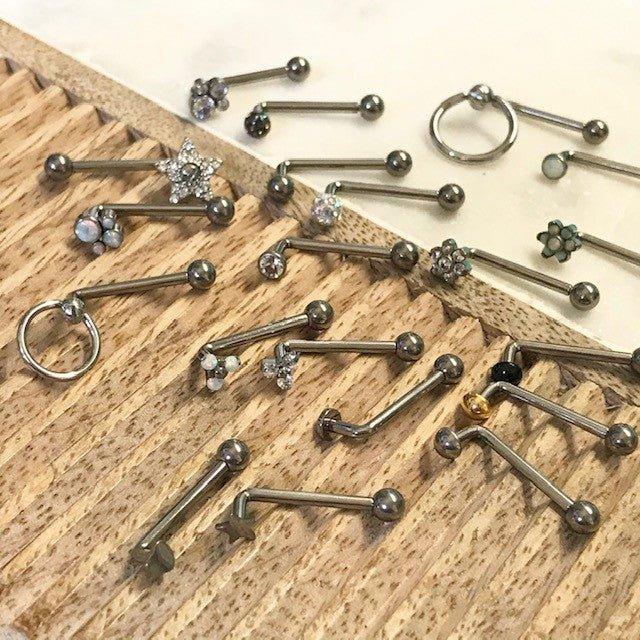 Body Jewelry - Titanium I.T. Opal Christina Bar 14G