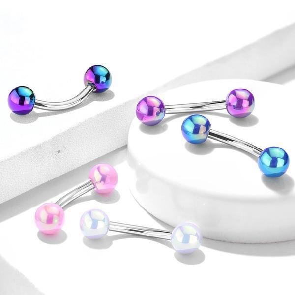 Body Jewelry - Titanium Metallic Curve 16G