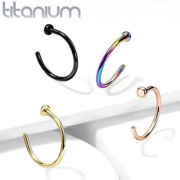 Body Jewelry - Titanium Nose Hoop 20G 18G