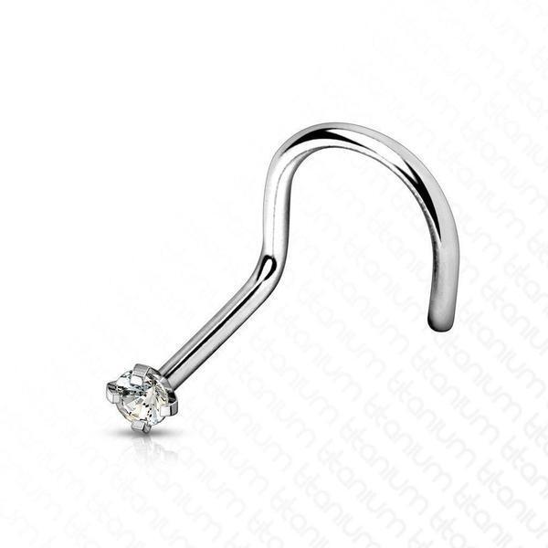 Body Jewelry - Titanium Prong Nose Screw 20G 18G