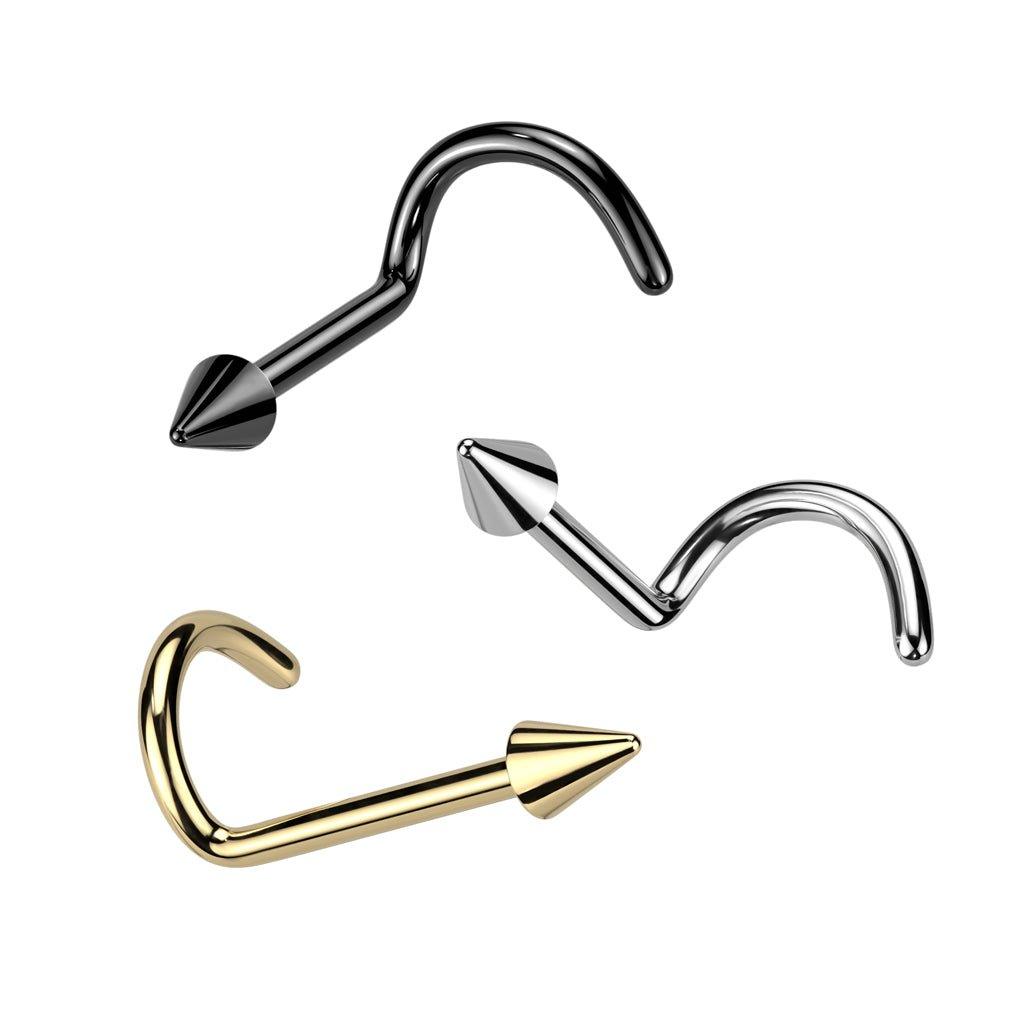 Body Jewelry - Titanium Spike Nose Screw 20G 18G