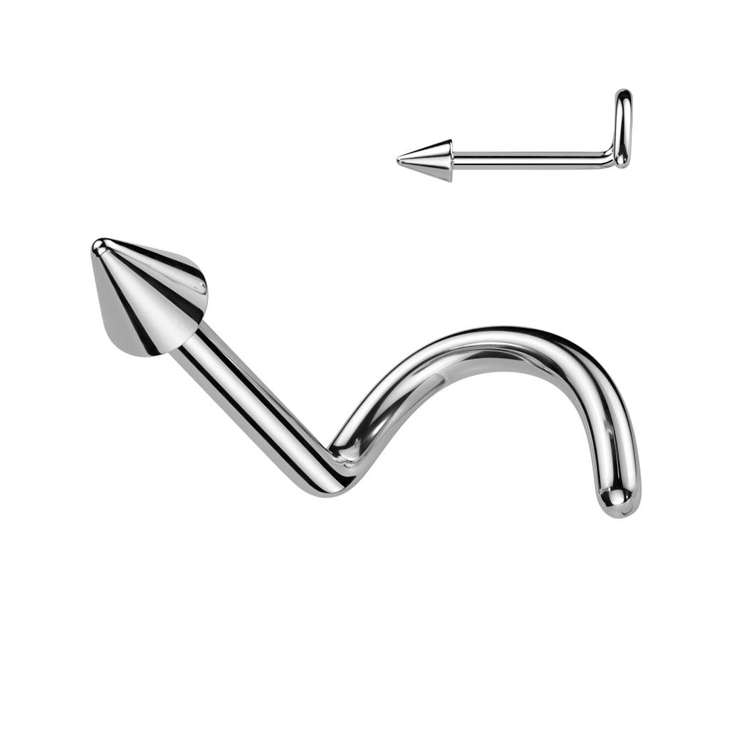 Body Jewelry - Titanium Spike Nose Screw 20G 18G
