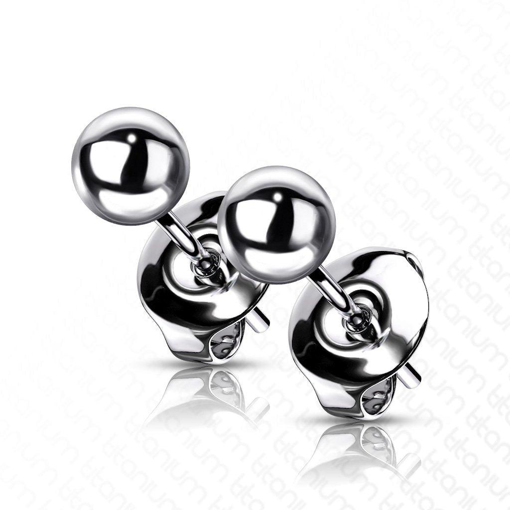 Body Jewelry - Titanium Stud Earrings Pair