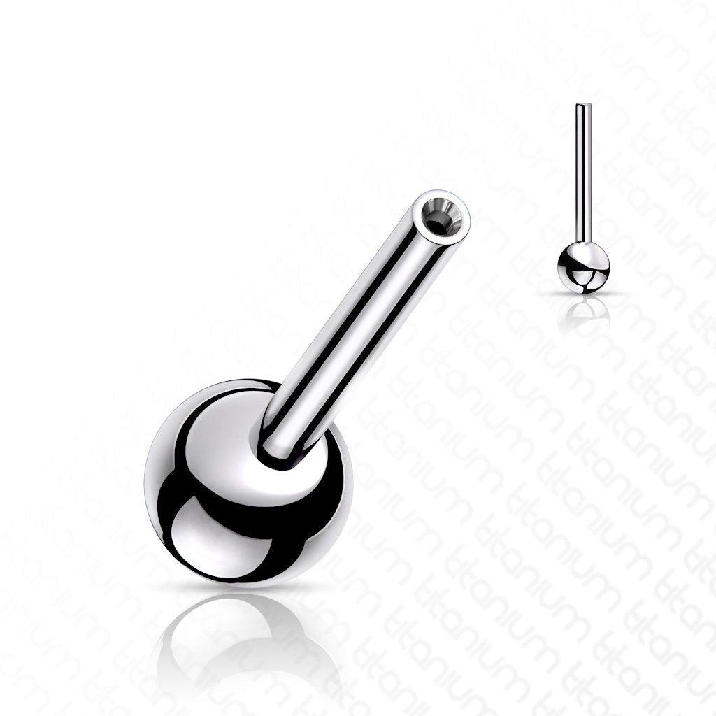 Body Jewelry - Titanium Threadless Cartilage Bar 18G - 14G