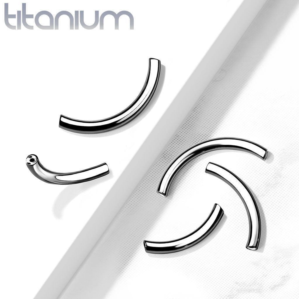 Body Jewelry - Titanium Threadless Curve Bar 16G 14G